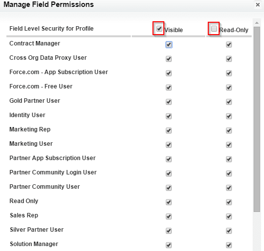Manage Field Permissions.